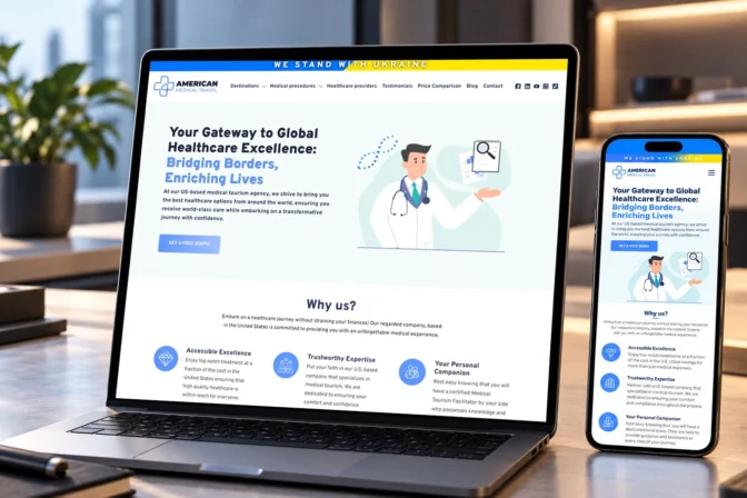 Розробка сайту медичного туризму American Medical Travel у США