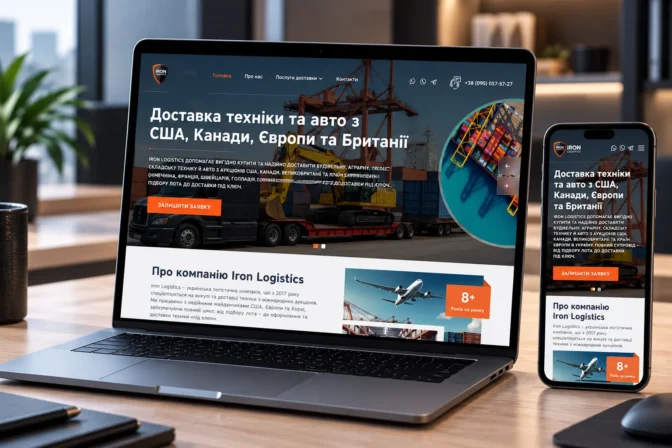 Розробка корпоративного сайту для Iron Logistics