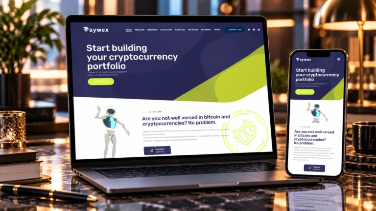 Landing Page Paywex для криптовалютної компанії